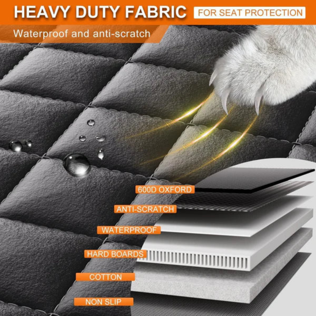 CozyRider™-Hard Bottom Dog Car Seat Protector + FREE Plush Bed