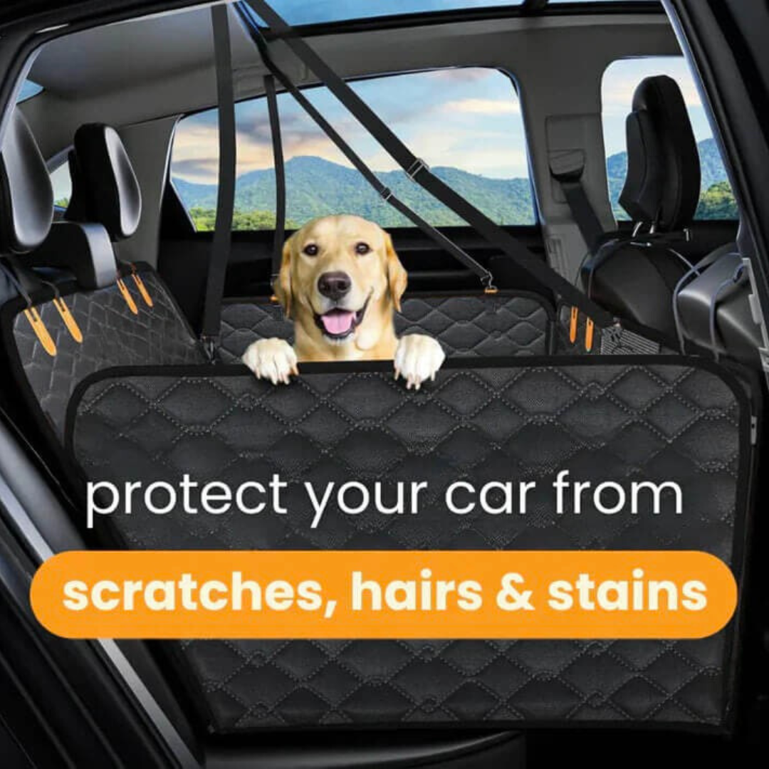 CozyRider™-Hard Bottom Dog Car Seat Protector + FREE Plush Bed