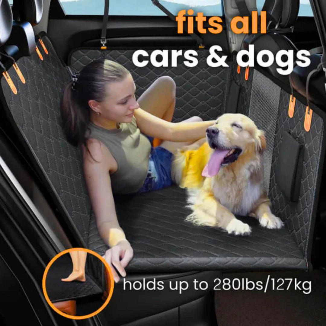 CozyRider™-Hard Bottom Dog Car Seat Protector + FREE Plush Bed