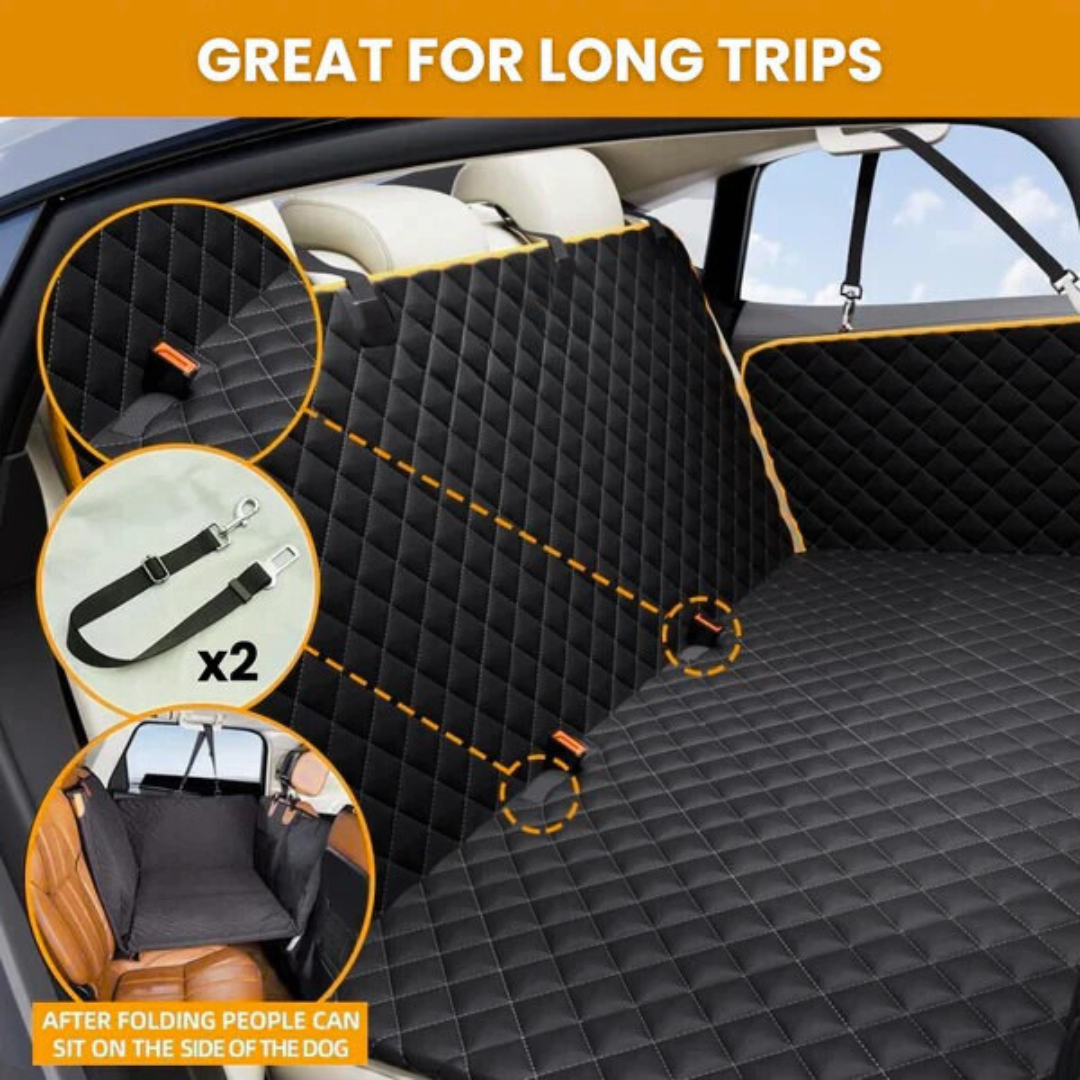 CozyRider™-Hard Bottom Dog Car Seat Protector + FREE Plush Bed
