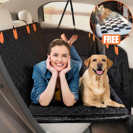 CozyRider™-Hard Bottom Dog Car Seat Protector + FREE Plush Bed