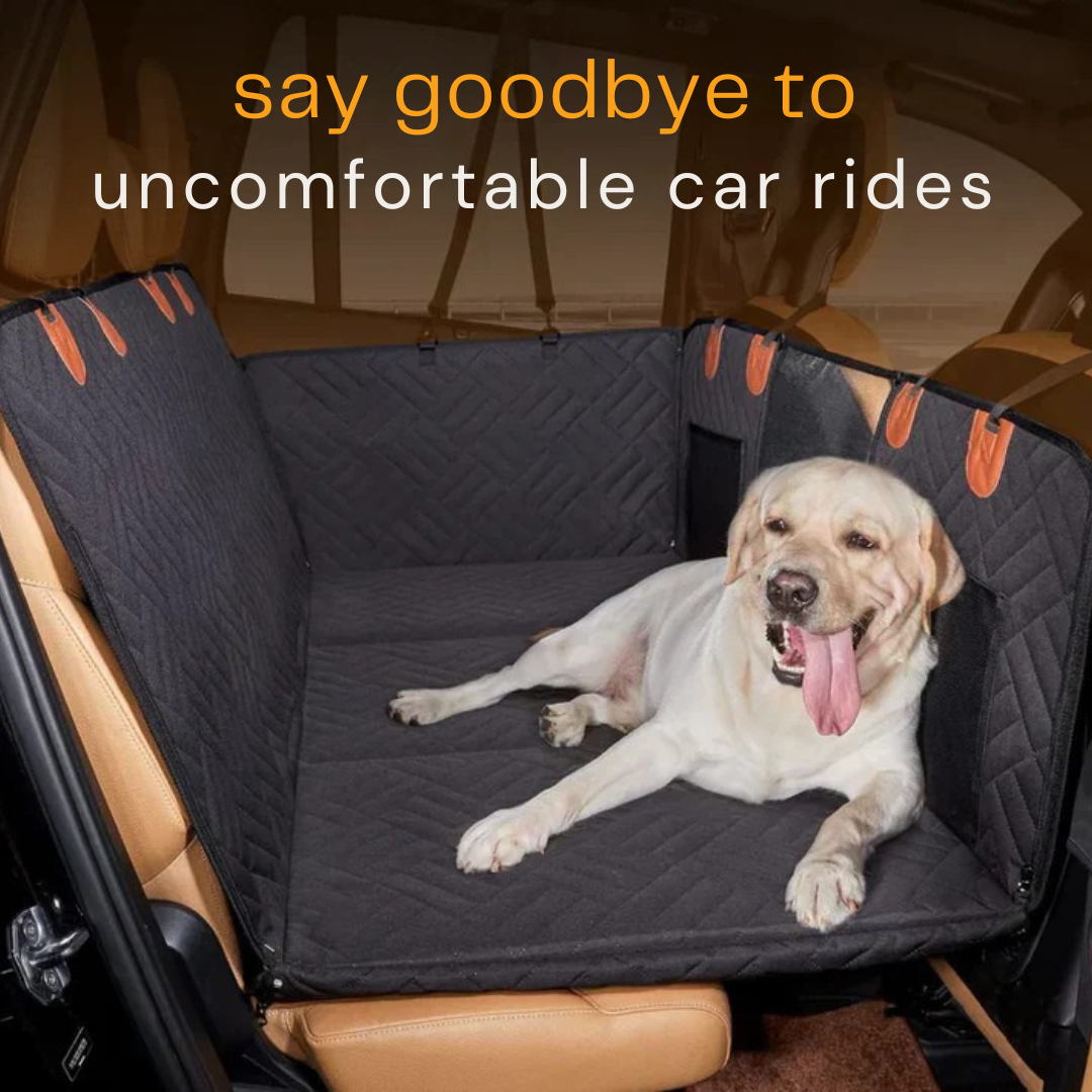 CozyRider™-Hard Bottom Dog Car Seat Protector + FREE Plush Bed
